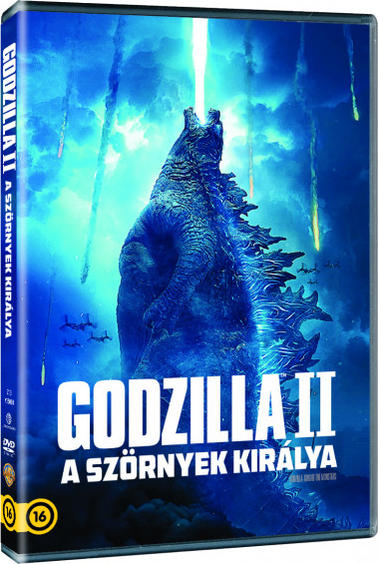 'GODZILLA II A SÖRNYEK KIRÁLYA' DVD tok. Godzilla képe kék és sötét háttér előtt.