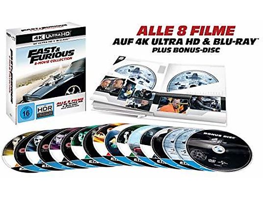 Fast & Furious 8-Movie Collection 4K UHD Exklusiv 4K Ultra HD Blu-ray