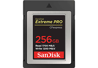 SANDISK Extreme PRO 1700MB/S - CFexpress-Scheda di memoria  (256 GB, 1.700 MB/s, Nero)