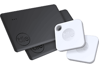 TILE Mate+ & Slim 2  (4-pack) Bluetooth Tracker Schwarz/Weiß