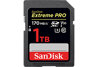 SANDISK Extreme Pro - SDXC-Carte mémoire  (1 TB, 170 MB/s, Noir)