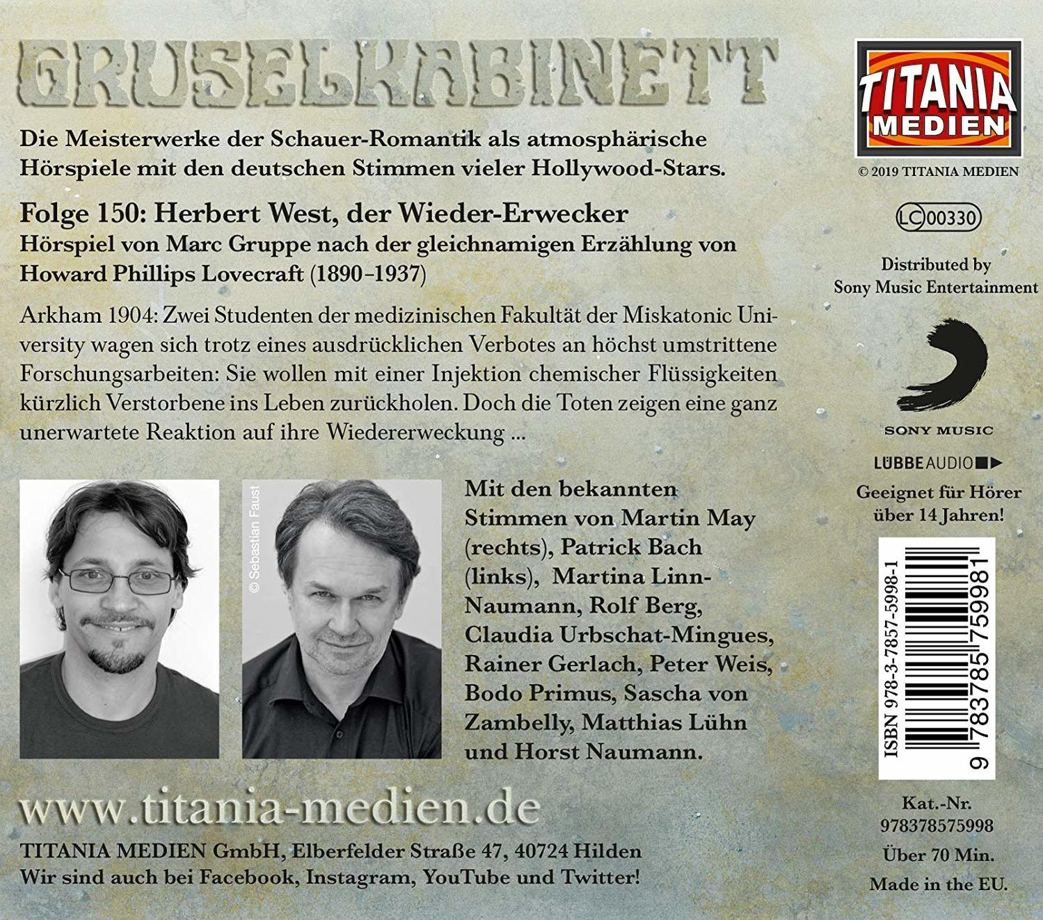 Gruselkabinett - 150/Herbert West,der Wieder-Erwecker  - (CD)