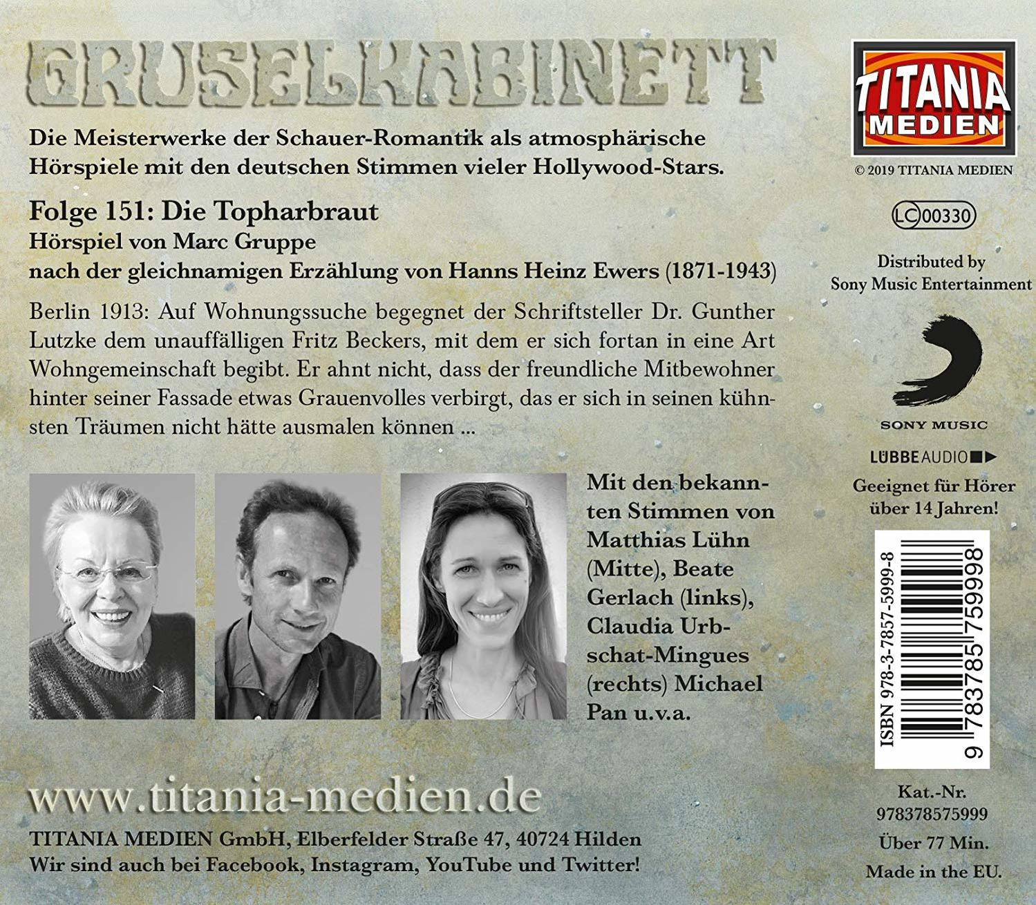 Gruselkabinett - 151/Die Topharbraut  - (CD)