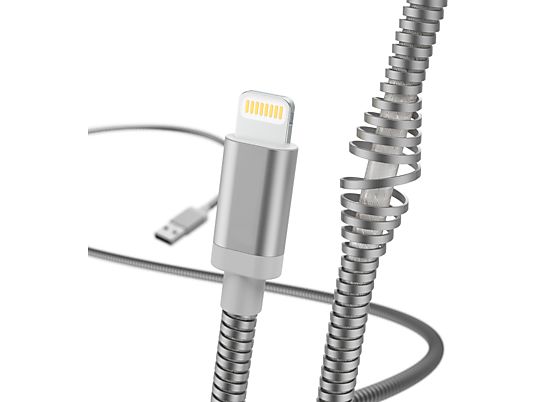 HAMA Métal - Câble de charge/ données (Argent)