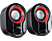 HAMA Sonic LS-204 - PC Lautsprecher (Rot/Schwarz)