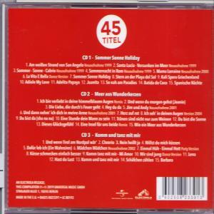 CD-Cover mit Songtiteln, in Rot.