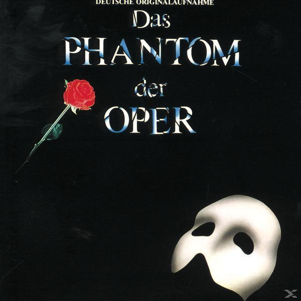 Das Phantom der Oper DVD-Cover: Titel, rote Rose, weiße Maske auf schwarzem Hintergrund.