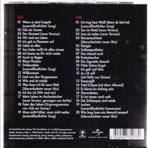 CD mit Titelliste. Die CD enthält eine Titelliste und Logos.