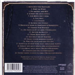 Rückseite einer CD-Hülle mit Titelliste, Credits und Barcode.