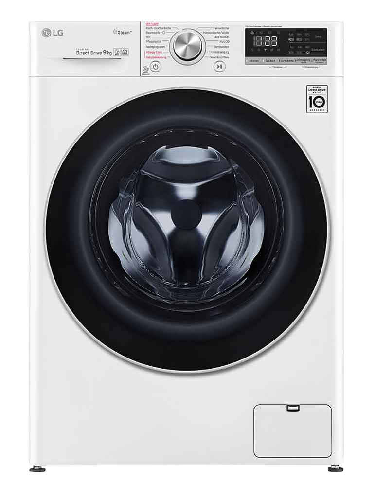 LG ELECTRONICS F4WV409S1 Waschmaschine Weiß Frontlader 9 kg 1400 U/Min. Waschmaschine (9 kg, D, Frontlader)