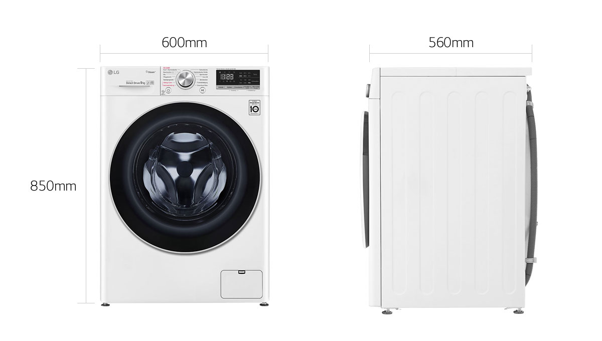 LG ELECTRONICS F4WV409S1 Waschmaschine Weiß Frontlader 9 kg 1400 U/Min. Waschmaschine (9 kg, D, Frontlader)