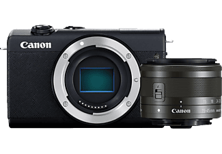 CANON EOS M200 Body + EF-M 15-45mm f/3.5-6.3 IS STM - Systemkamera Schwarz