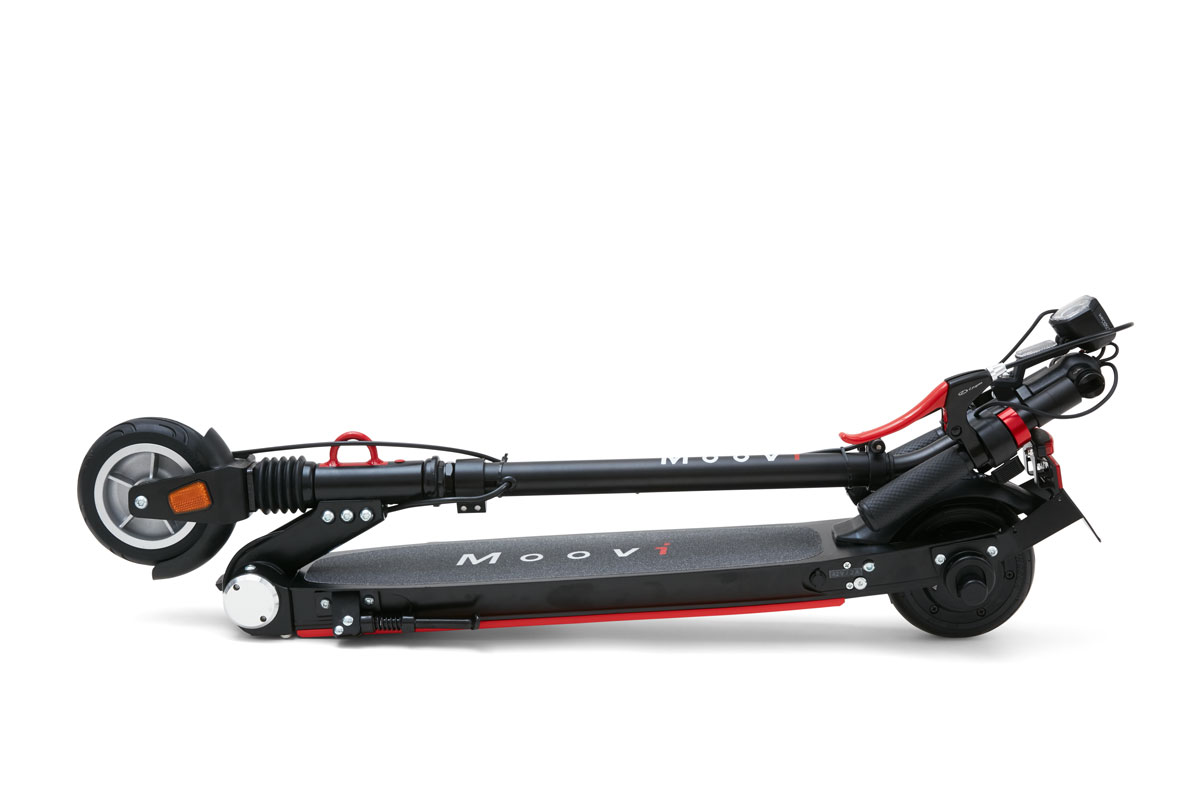 MOOVI ES145A STVO E-Scooter (5,7 Zoll, Schwarz/Rot)