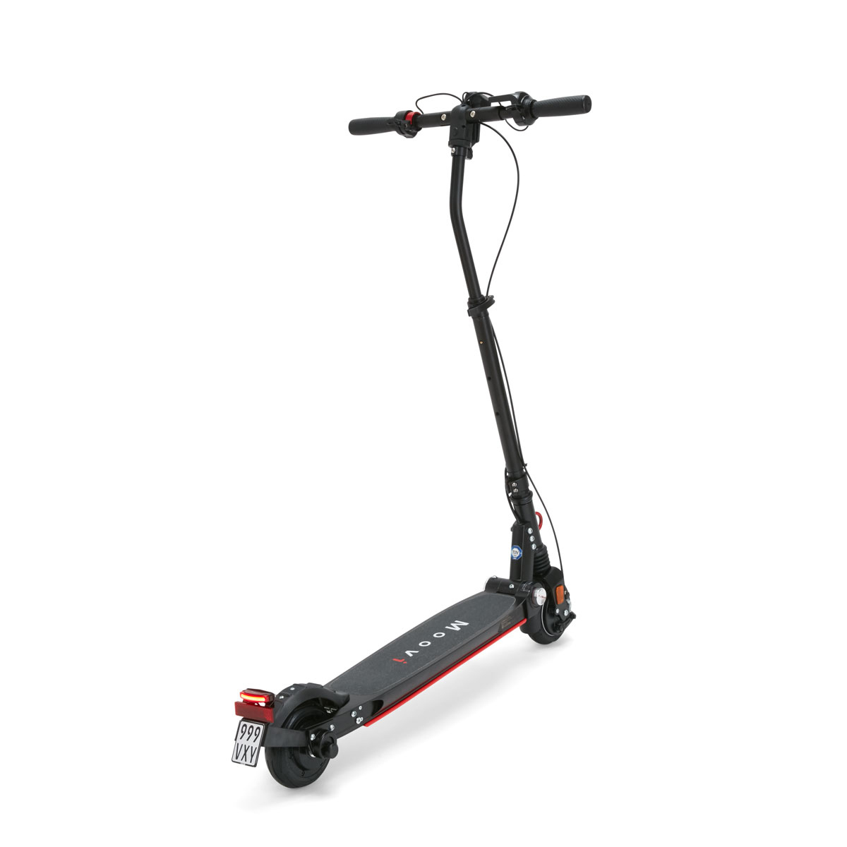 MOOVI ES145A STVO E-Scooter (5,7 Zoll, Schwarz/Rot)