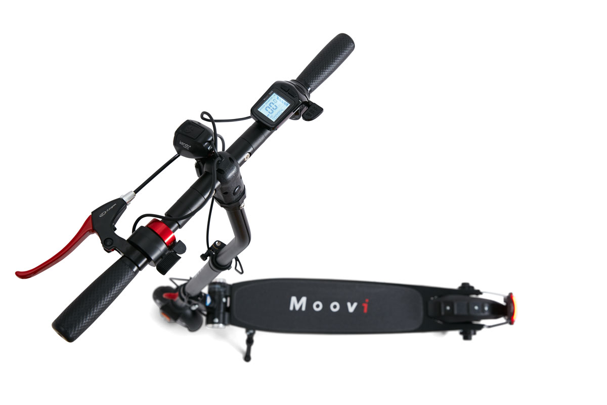 MOOVI ES145A STVO E-Scooter (5,7 Zoll, Schwarz/Rot)
