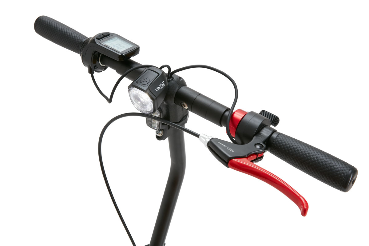 MOOVI ES145A STVO E-Scooter (5,7 Zoll, Schwarz/Rot)