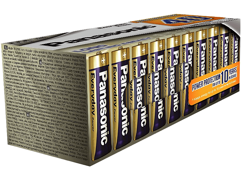 PANASONIC BATTERY AAA-batterijen 40-Pack Everyday Power (00260838)