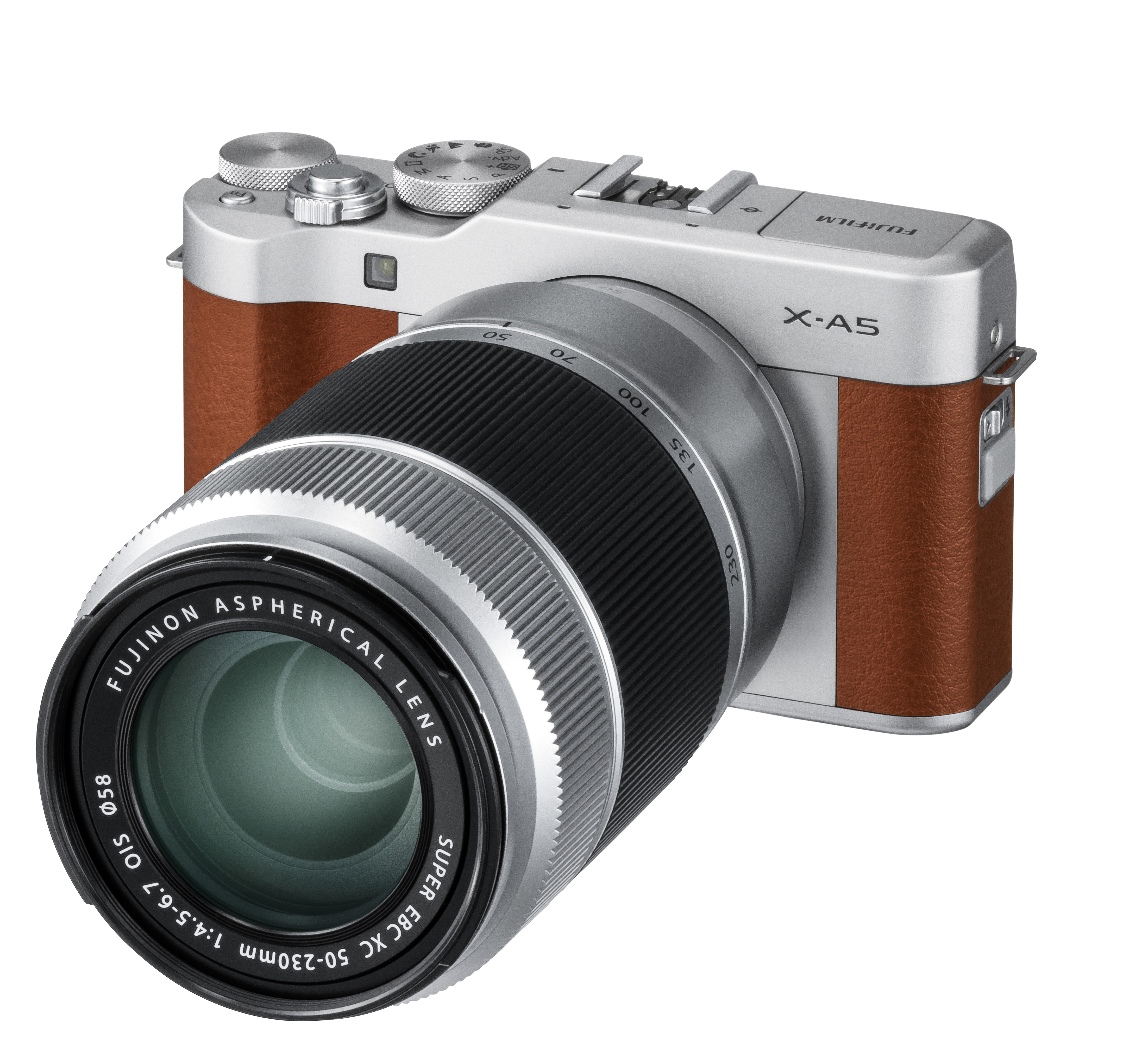 FUJIFILM X-A 5 Kit Systemkamera mit Objektiv 15-45 mm und 50-230 mm, 7,6 cm Display Touchscreen, WLAN