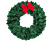 FAMILY CHRISTMAS 58003B Karácsonyi ajtódísz - piros masnival - 28 cm