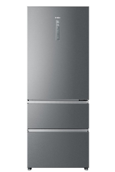 Frigorífico combi - Haier 3D 70 Series 3 A3FE743CPJ, 450l, No Frost, 190cm, Motor Inverter, 3 puertas, Titanium