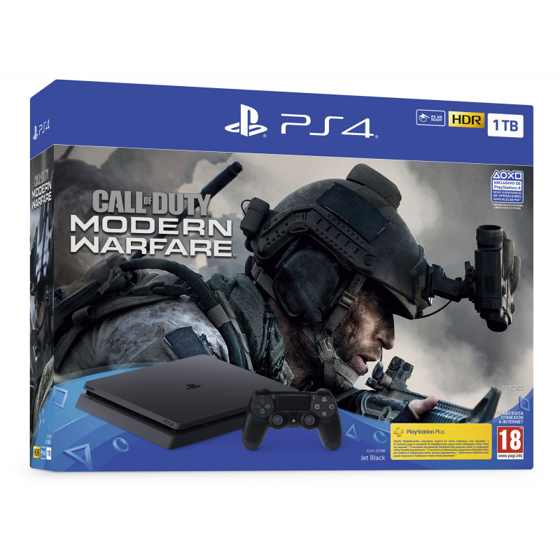 Consola - Sony PS4 Slim de 1 TB + PS4 Call Of Duty: Modern Warfare