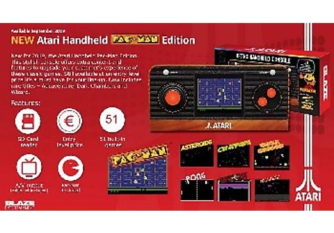 Consola - Retro Atari Portátil (Ed. Pac-Man), 60 juegos, Negro