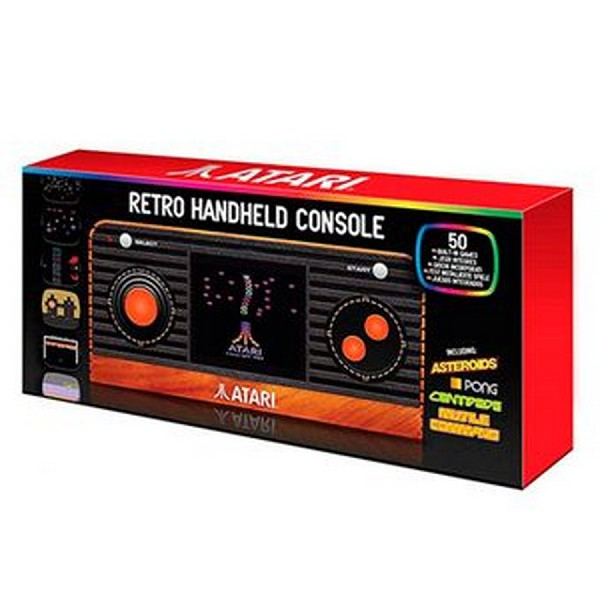 Consola - Retro Atari Portátil (Ed. Pac-Man), 60 juegos, Negro