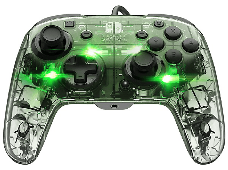 Mando Nintendo Switch - PDP Afterglow Deluxe, Switch, Con Cable, Retroiluminado, Gris