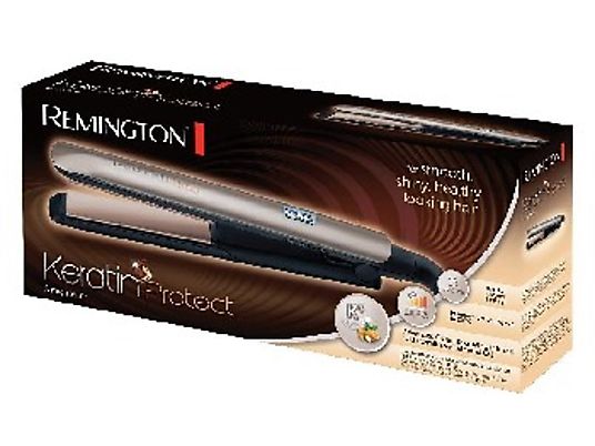 Plancha de pelo - Remington Keratin Protect S8540, Temperatura máxima 230 °C, Cerámica, Potencia 50 W, Negro