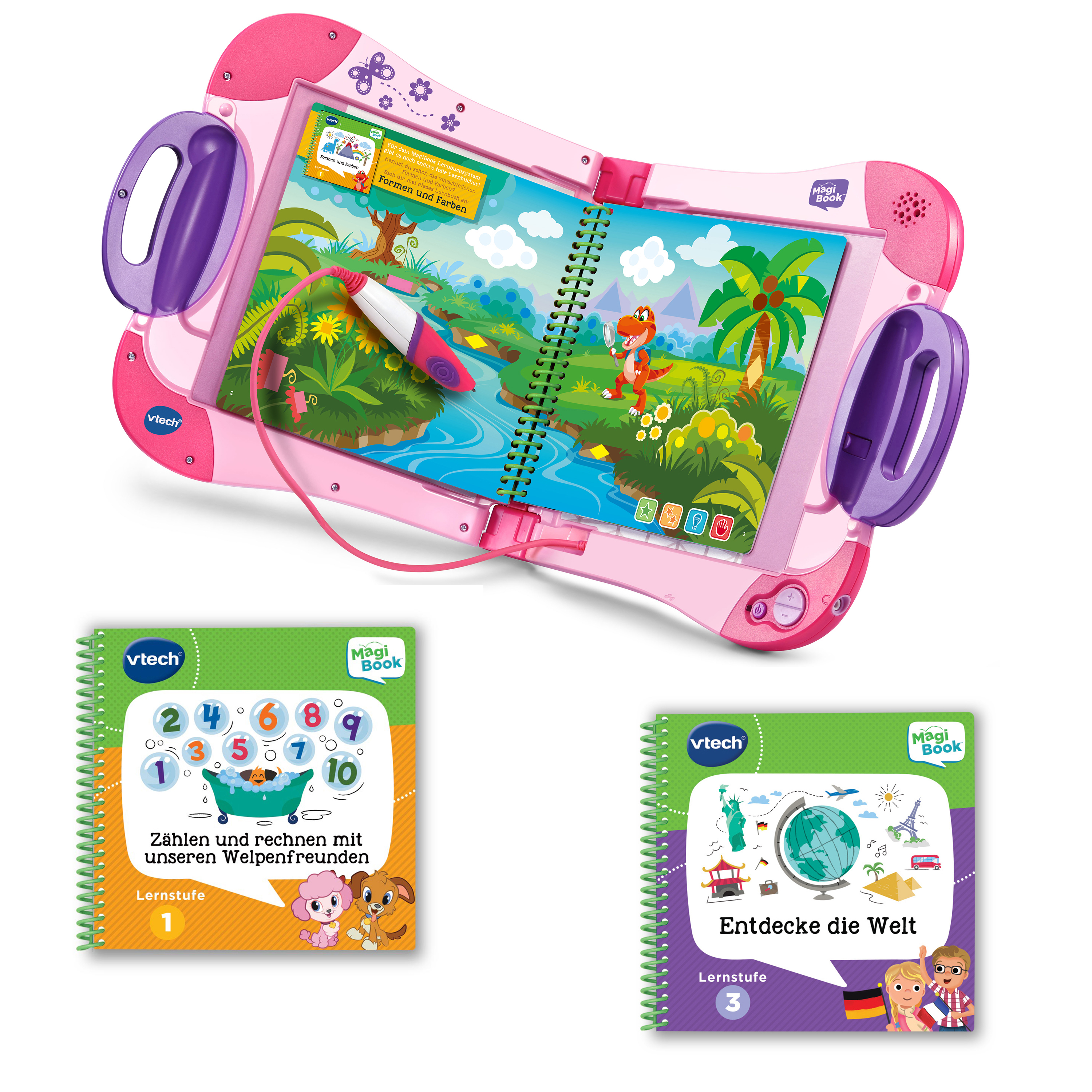 VTECH MagiBook Deluxe Bundle pink Lernbuch, Mehrfarbig