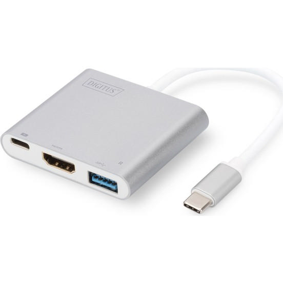 DIGITUS USB Tip C Bilgisayarlar USB HUB Grafik Adaptör