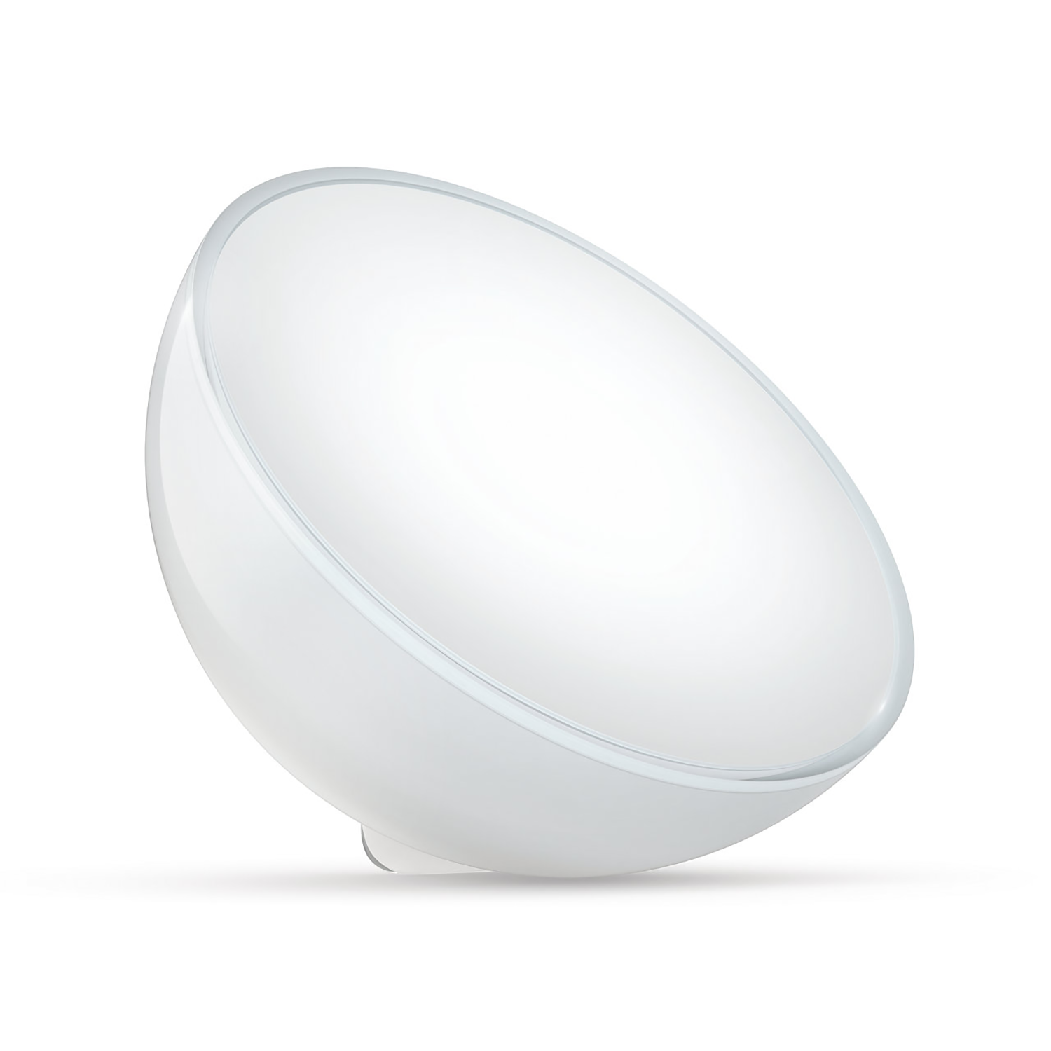 Witte Philips Hue sfeerlamp. Witte achtergrond.