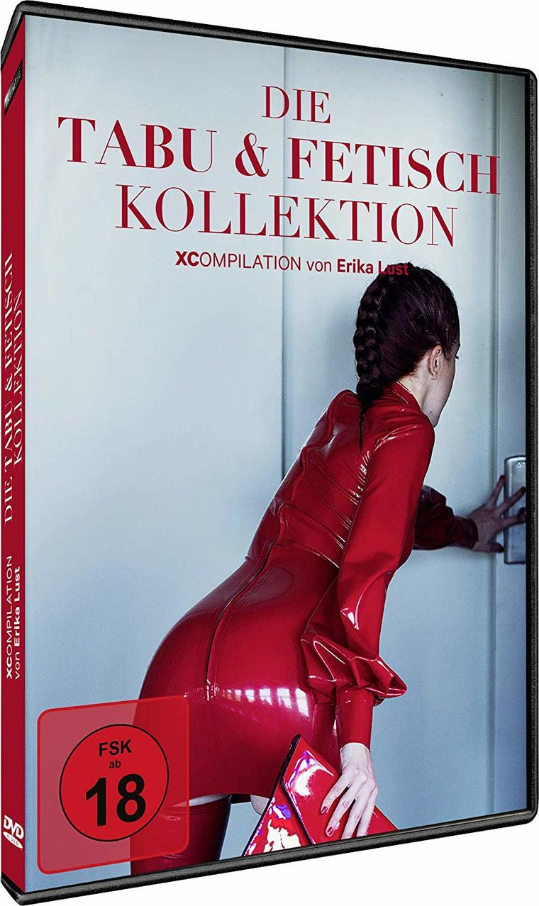 DVD-Cover: Frau in rotem Latexkleid, blickt von einer Tür weg.