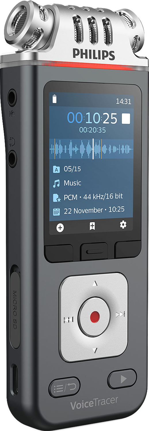 PHILIPS VoiceTracer DVT7110 - Aufnahmegerät (Anthrazit/Chrom)