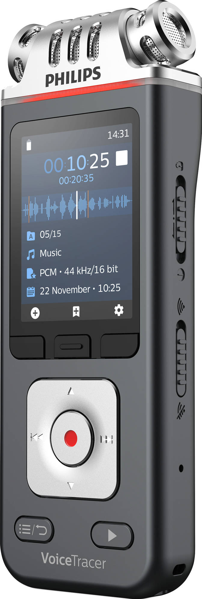 PHILIPS VoiceTracer DVT7110 - Aufnahmegerät (Anthrazit/Chrom)