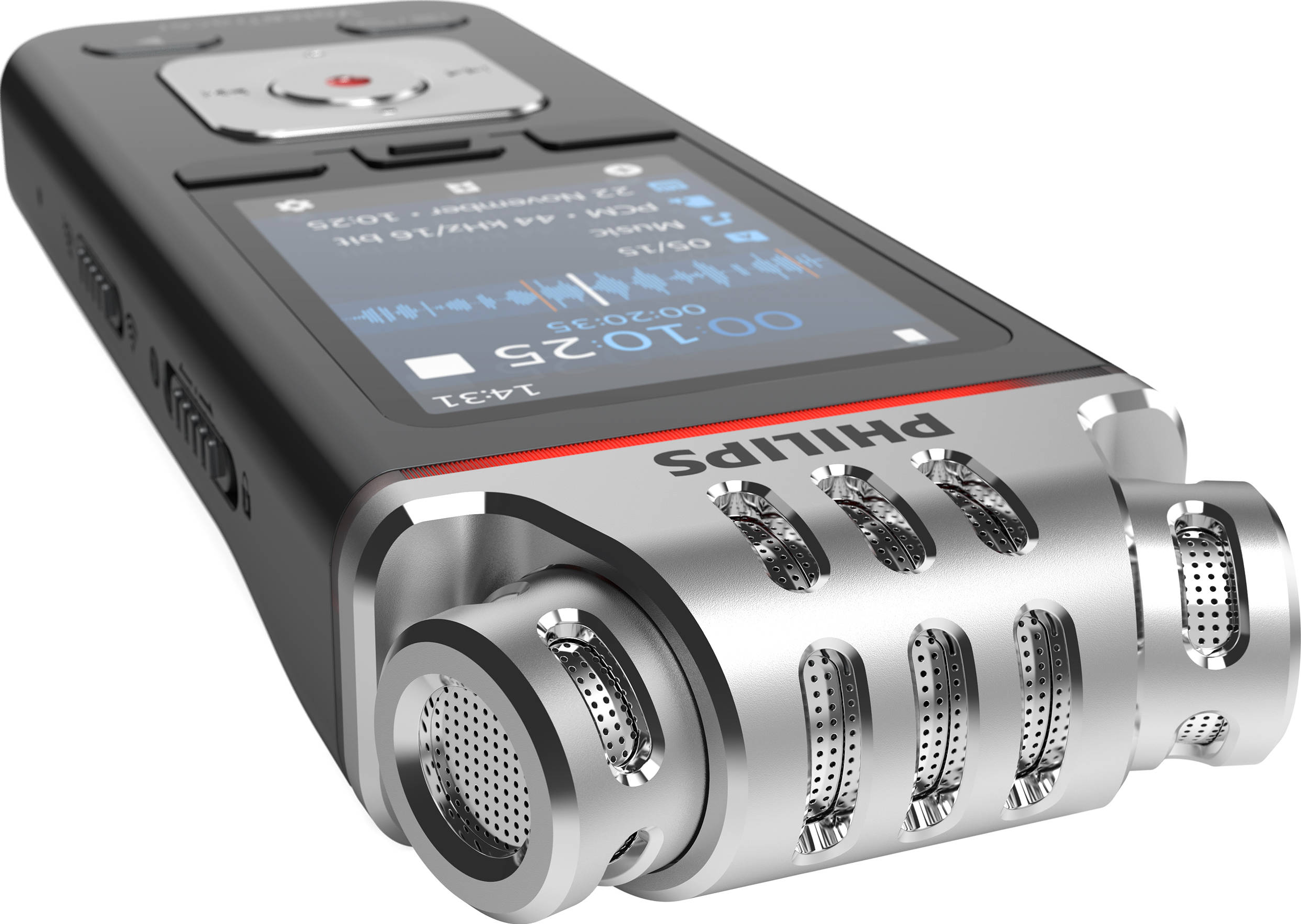 PHILIPS VoiceTracer DVT7110 - Aufnahmegerät (Anthrazit/Chrom)