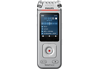 PHILIPS VoiceTracer DVT4110 - Enregistreur vocal (Argent/Chrome)