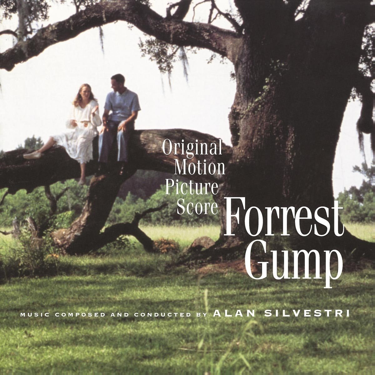 Couverture du film Forrest Gump avec un couple assis dans un arbre.