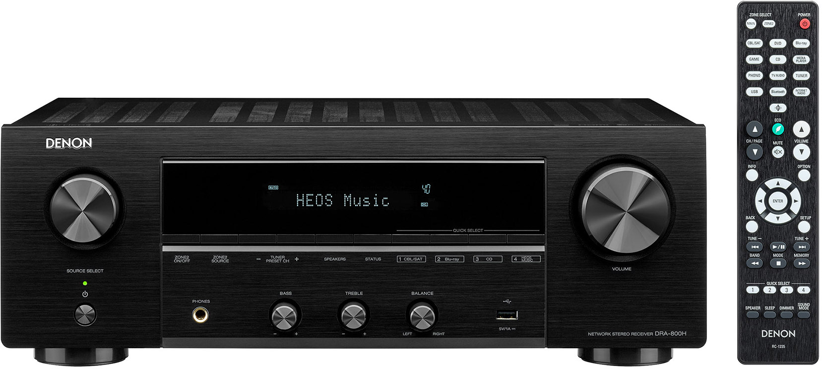 DENON A/V Versterker Hi-Fi met netwerkondersteuning Zwart (DRA800HBKE2)