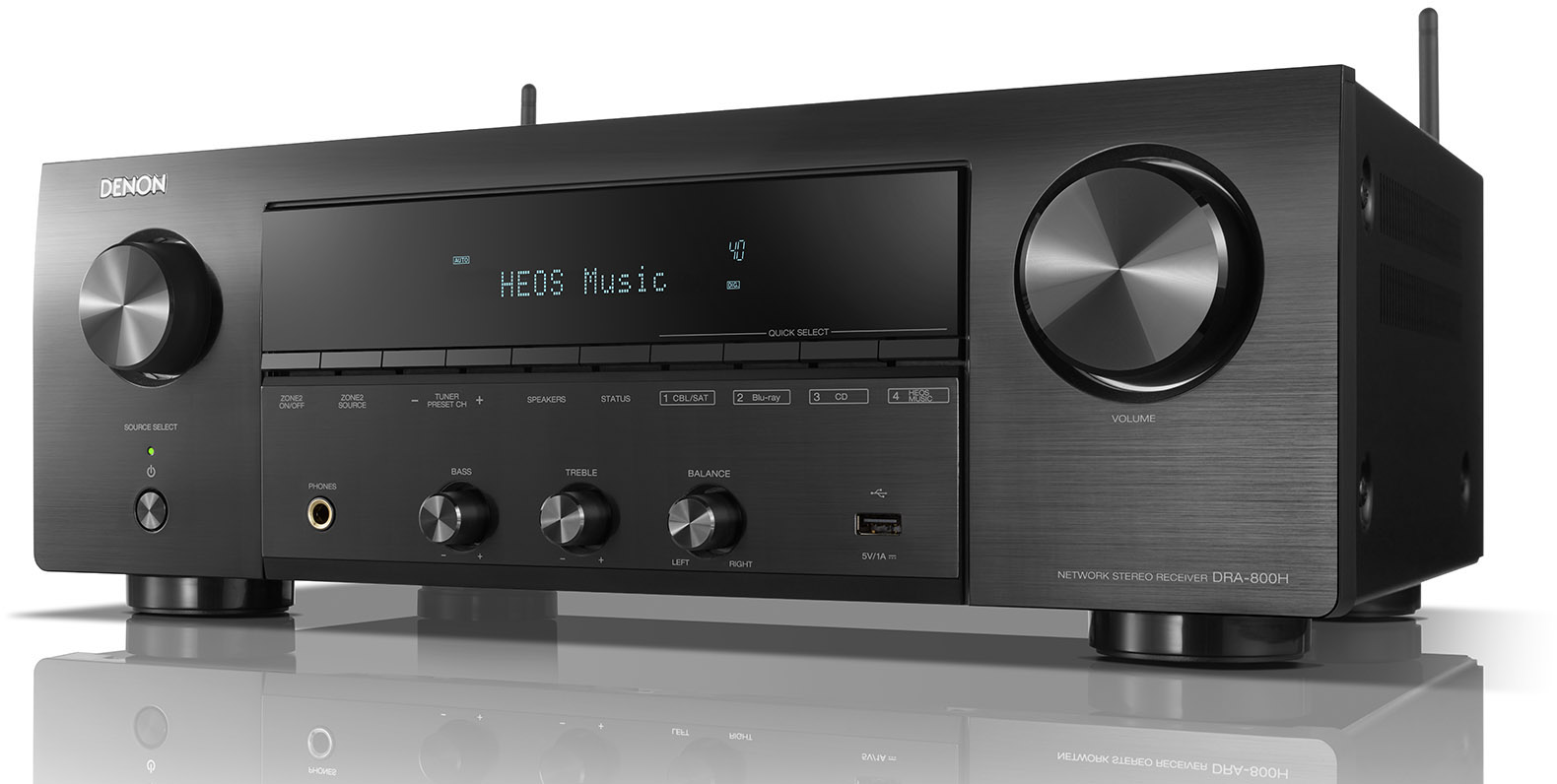DENON A/V Versterker Hi-Fi met netwerkondersteuning Zwart (DRA800HBKE2)