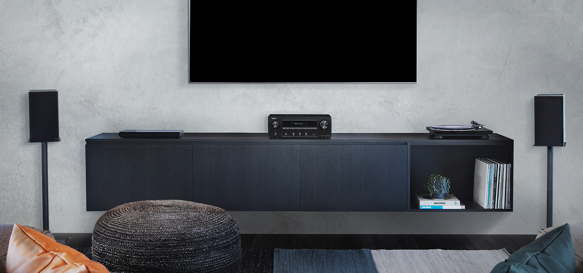 DENON A/V Versterker Hi-Fi met netwerkondersteuning Zwart (DRA800HBKE2)