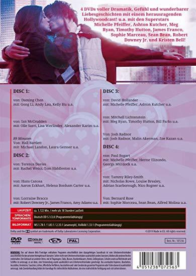 DVD-Hülle mit küssendem Paar, Titel: 4 Love Stories. Text enthält Besetzung und Filmdetails.