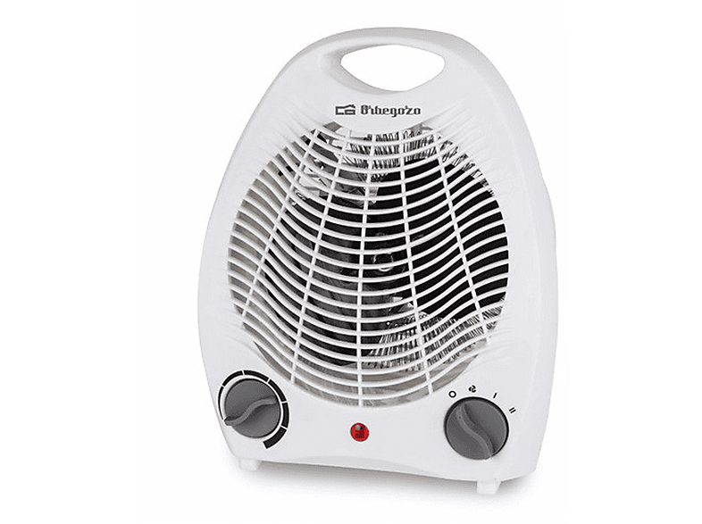 Calefactor - Orbegozo FH5115, 2000 W, Termostato regulable, 2 Niveles, Protección sobrecalentamiento, Blanco