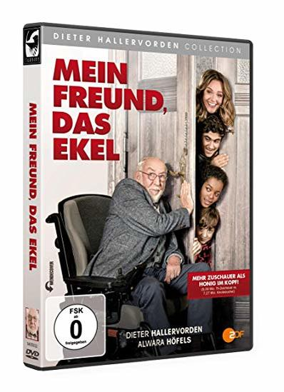 DVD-Cover von 'Mein Freund, das Ekel'. Ein älterer Mann im Rollstuhl ist sichtbar.