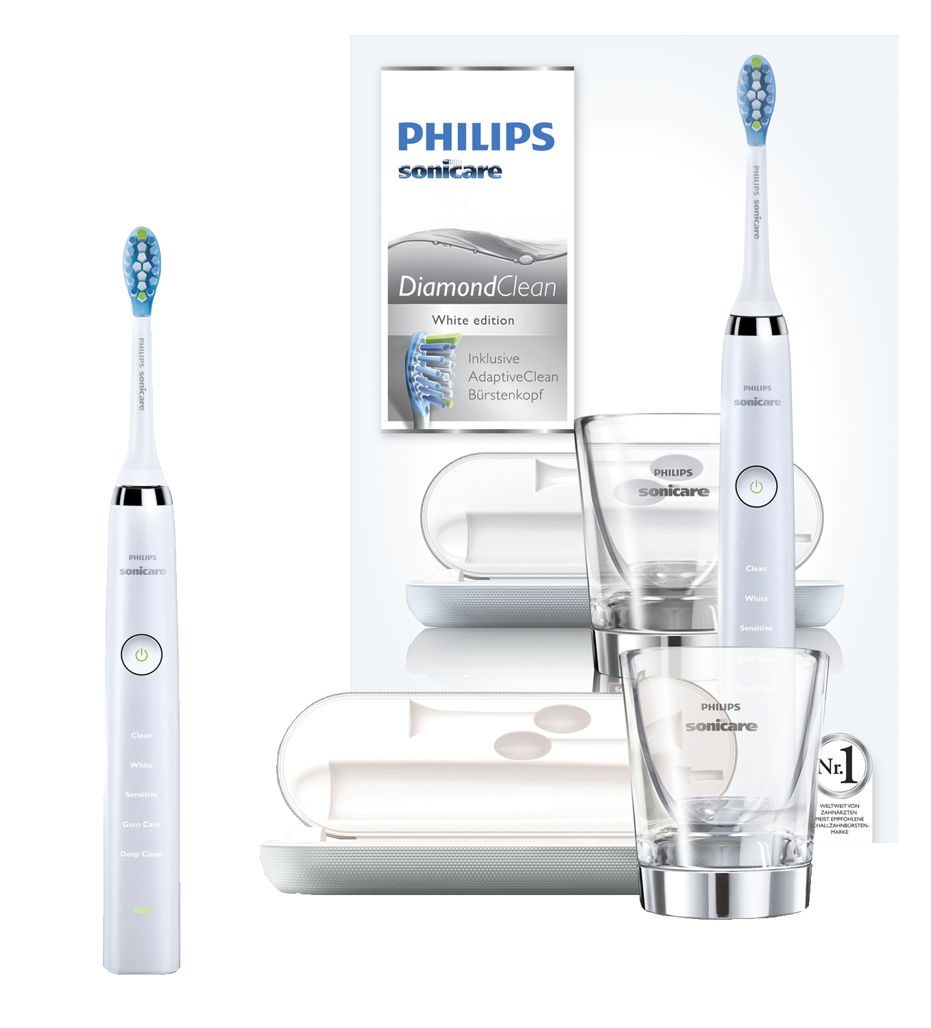 PHILIPS Sonicare DiamondClean HX9339/89 elektrische Schallzahnbürste, weiß Elektrische Zahnbürste Weiß