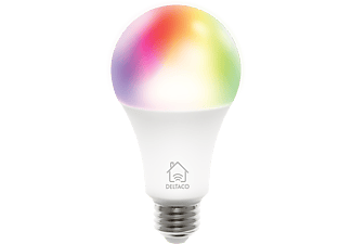 DELTACO RGB LED E27 WIFI 9W - Vit