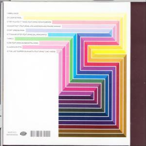 CD cover with a geometric design of colorful squares and rectangles.