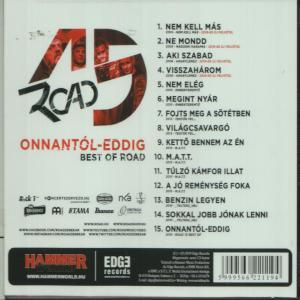 CD tok hátulja. A számok listáját, a zenekar logóját és a piros-fehér színű album címét tartalmazza.