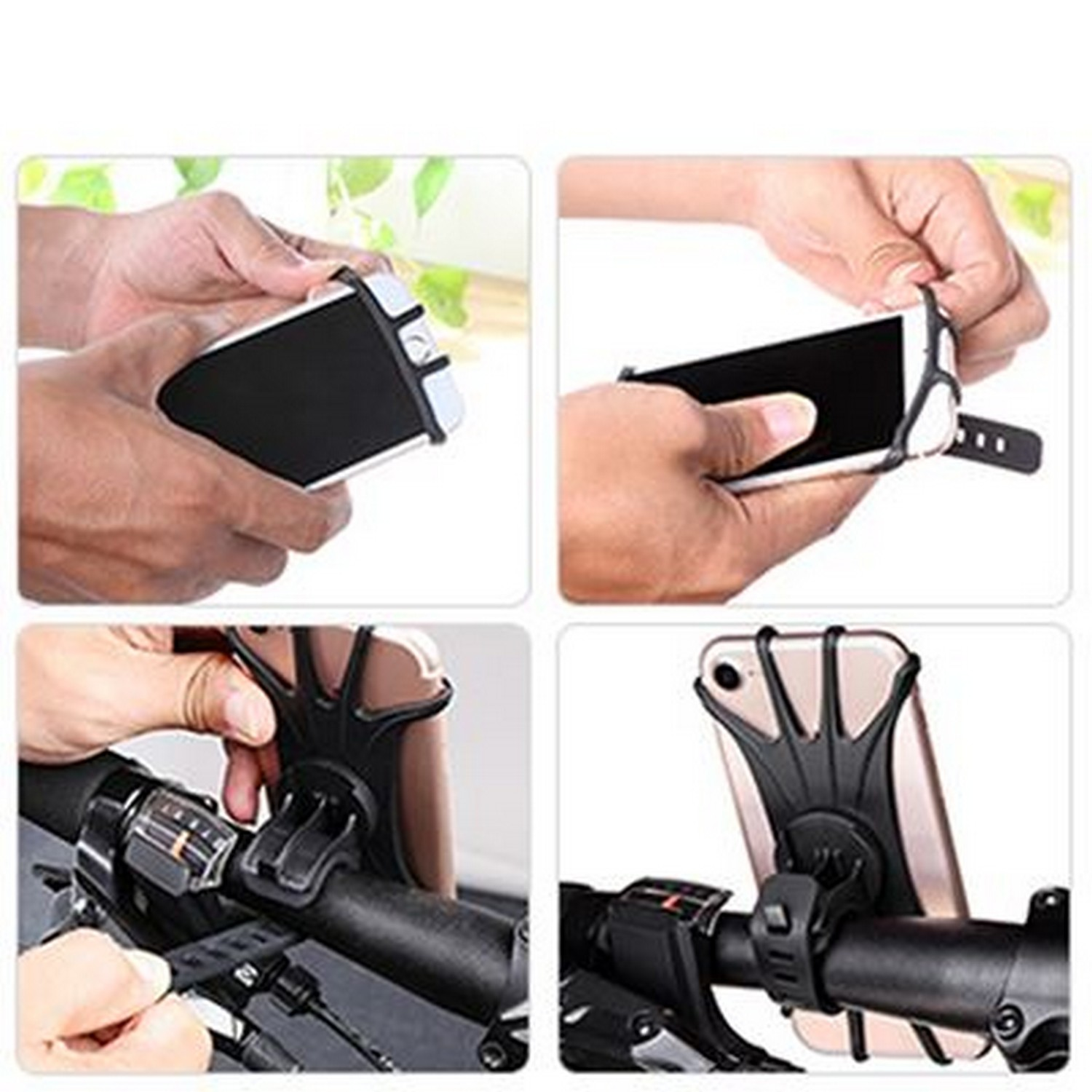 Soporte para bicicleta - Muvit MACHL0001, Universal, Negro