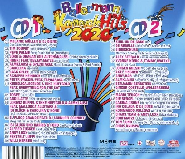 VARIOUS - Ballermann Karnevals Hits 2020  - (CD)